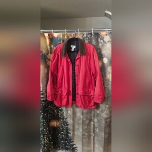 Westbound Red Barn Jacket with Dark Corduroy Collar